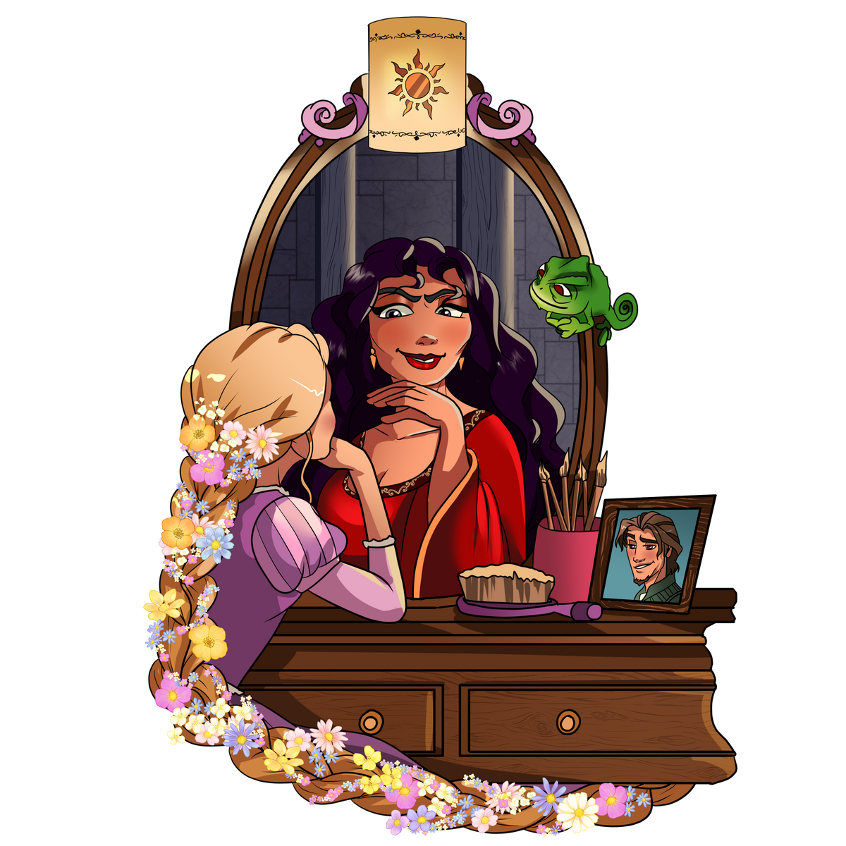 Rapunzel & Mother Gothel – Mirrorbound Series #1 | 4" Limited Edition Pin | LE 30