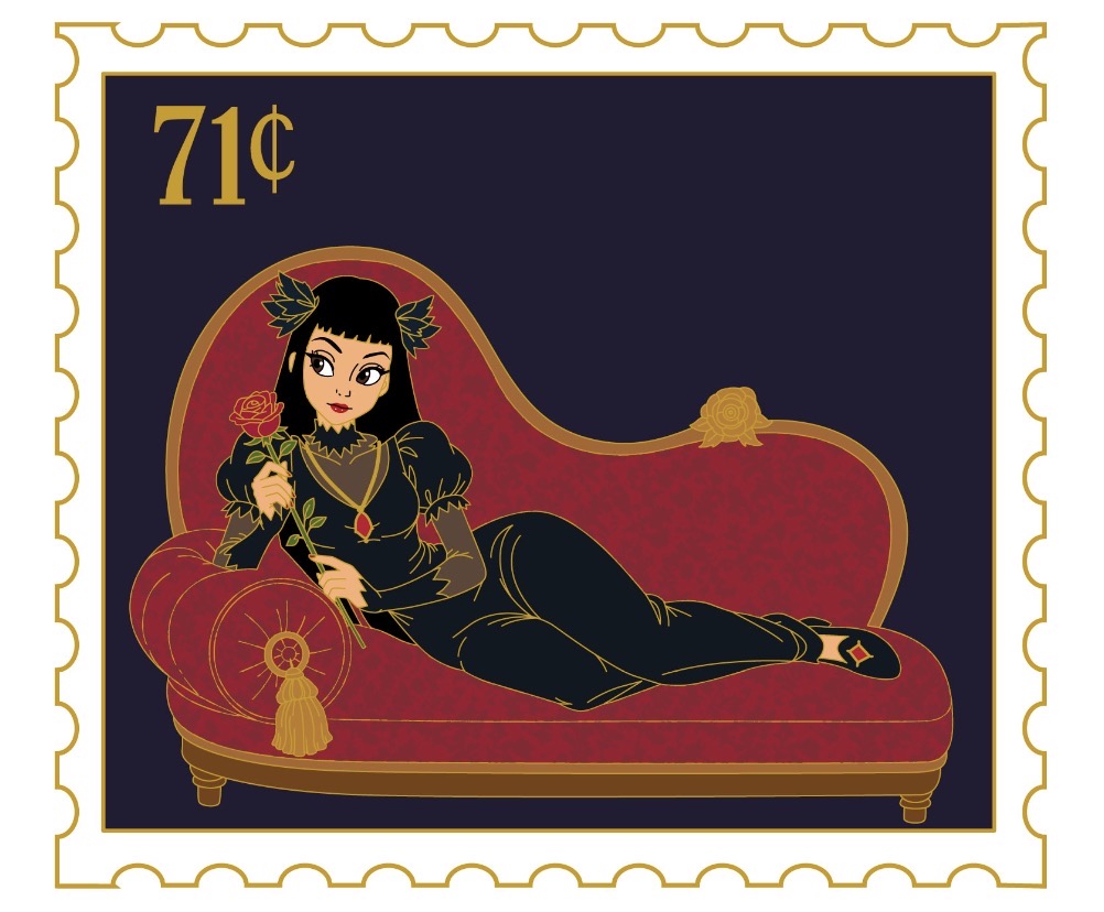 Lounging Cat Lady Pin